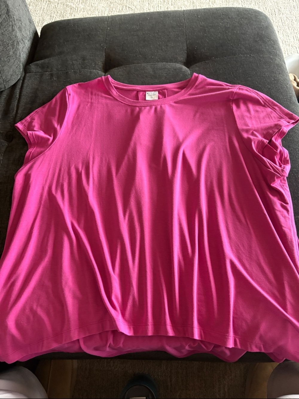 Athleta Bright Fuchsia Short Sleeve Crewneck Tee